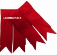 Scarlet Red Plain Coloured Garter, Flashes