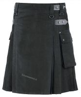 Budget Kilt, Utility Men's Kilt, Black 36/25
