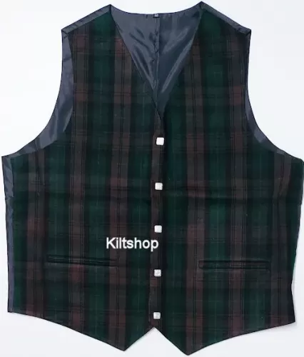 Waistcoat Brown Watch tartan 